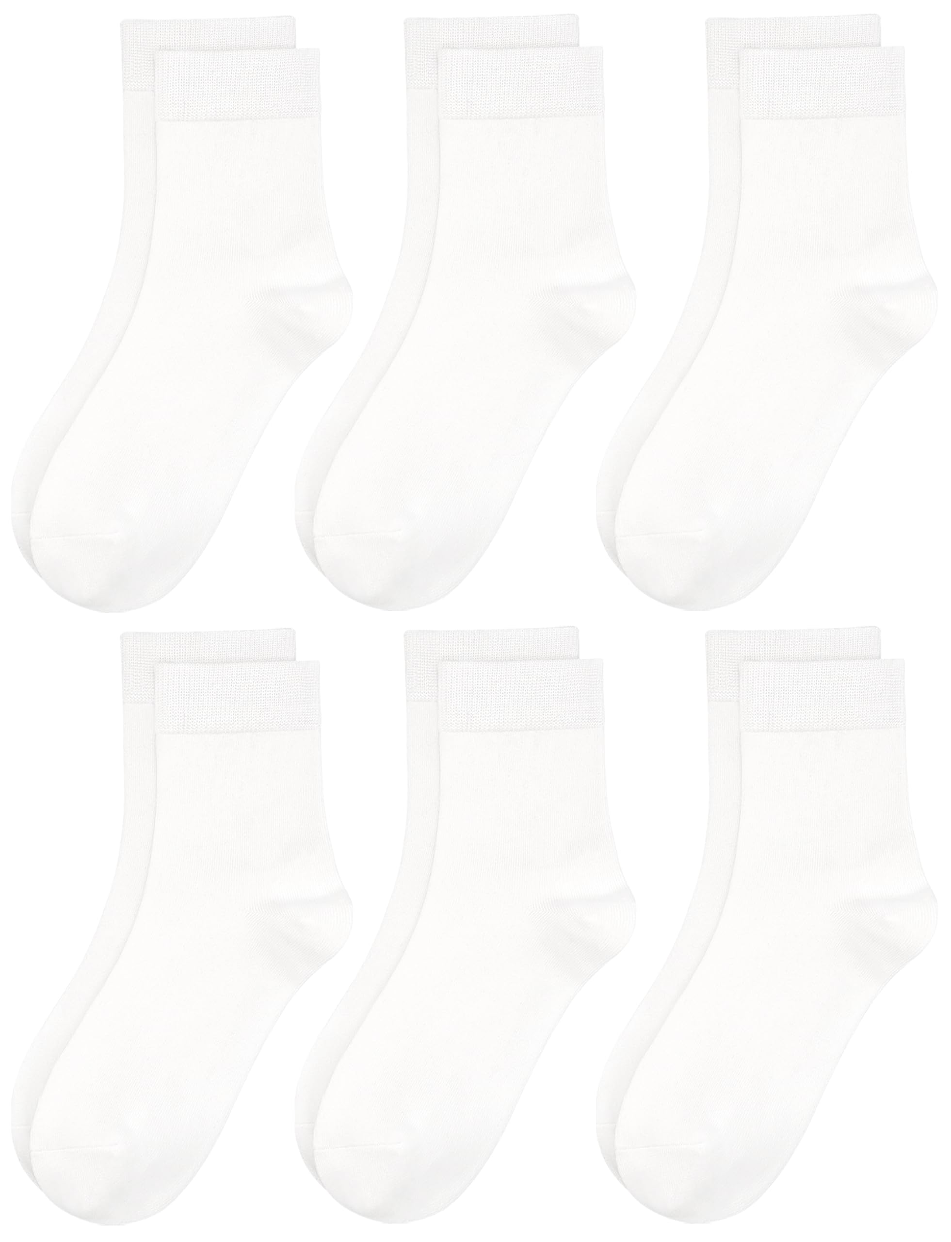 Womens Viscose Bamboo Crew Socks Thin Casual Ultra Soft Colorful Above Ankle Socks Breathable Comfortable 3/6 Pairs