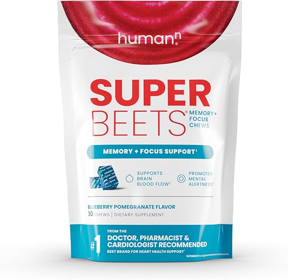 HumanN SuperBeets Memory + Focus & Turmeric Chews