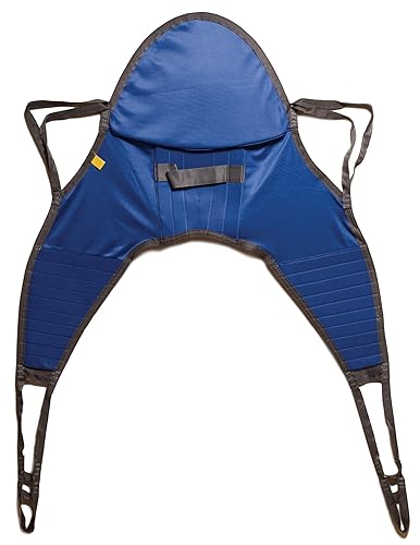 Lumex Hoyer Style Sling con soporte de cabeza para elevadores de pacientes, tela sólida, mediano, 500 libras, DSHC70012