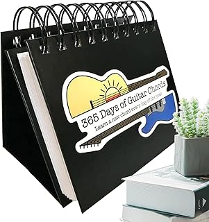 365 Days Guitar Chords Calendar, 365 Days Of Guitar Chord Calendar 2024 With All Basic Chords, Daily Calendar Guitar Gift For Guitar Player, Beginners, Students, Teachers