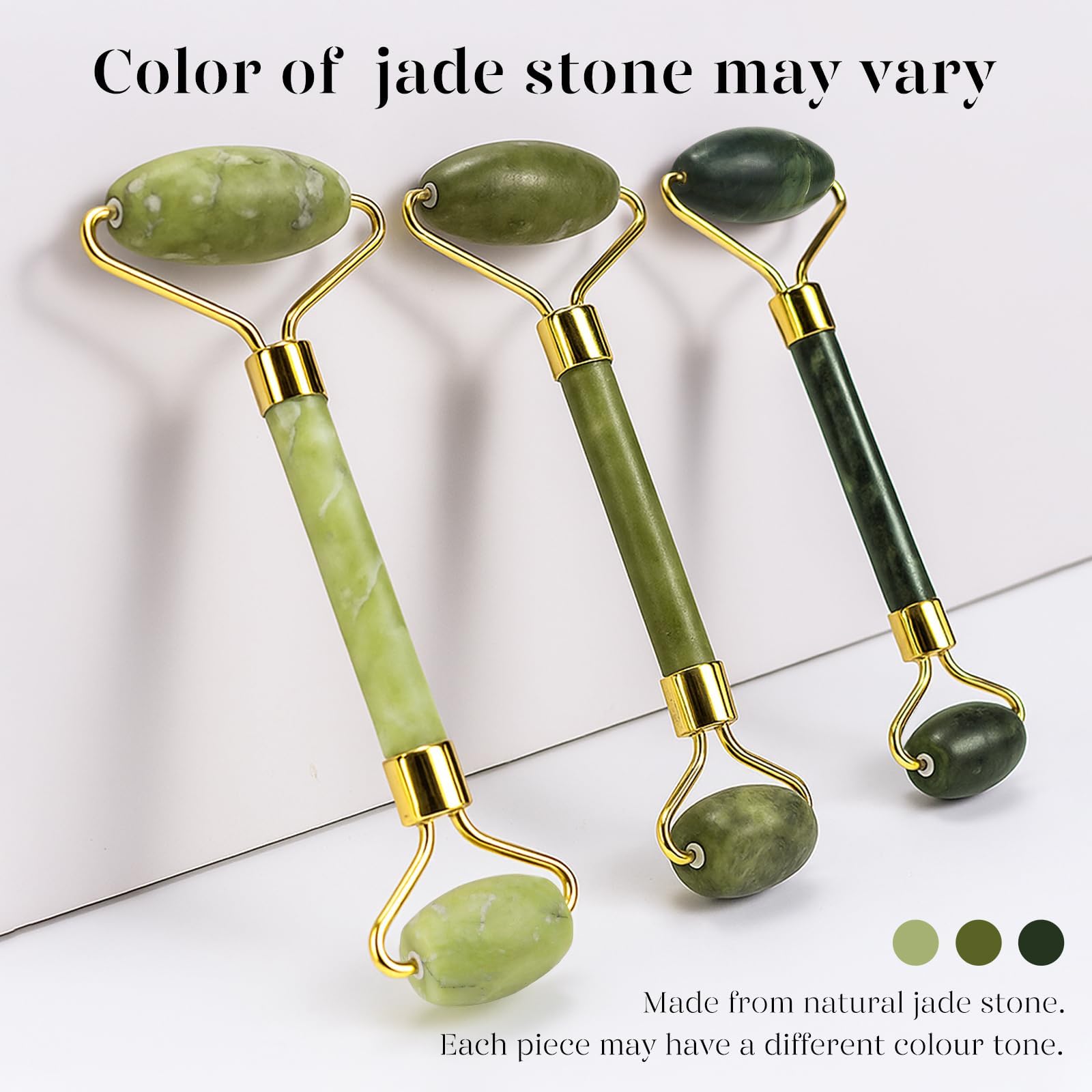 BAIMEI Jade Roller & Gua Sha Set - Facial Sculpting -9
