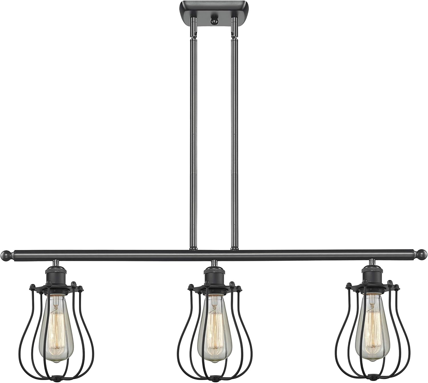 Innovations 516-3I-BK-513-LED 3 Island Light Vintage Dimmable LED, Matte Black