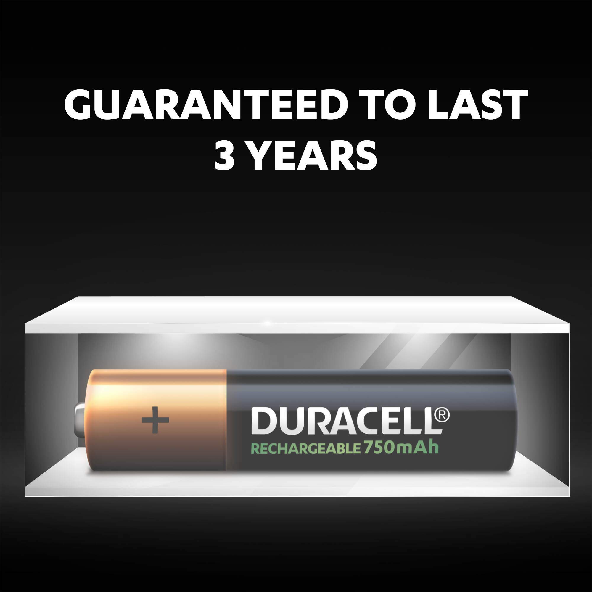 Duracell DC2400 Rechargeable AAA 750 mAh Batteries, Pack of 4 Buy