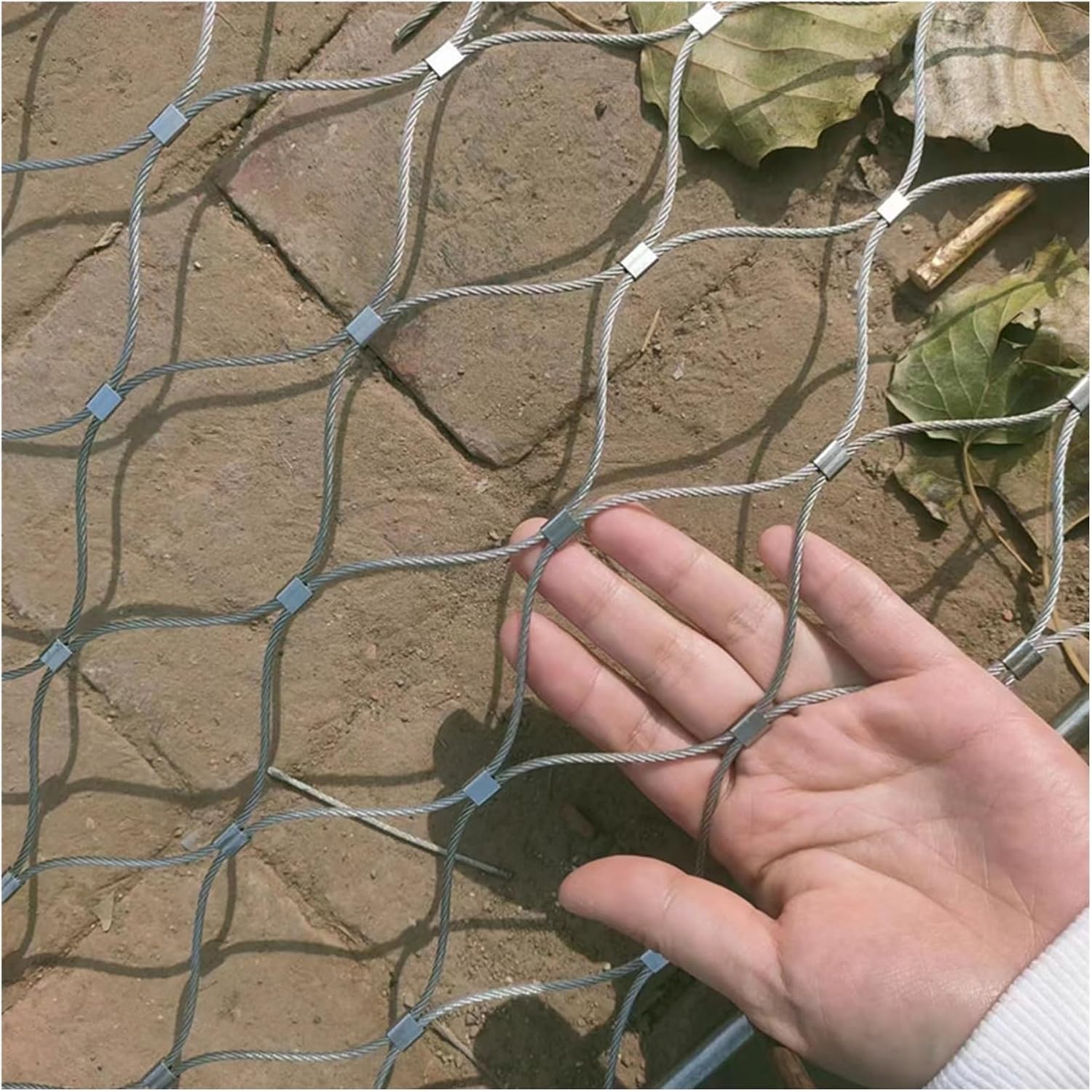 AWSAD 304 Stainless Steel Rope Net, Safety Net for Balcony 5cm/1.5mm for Football Field Garden Animal Poultry Barrier Fence(1x5m)