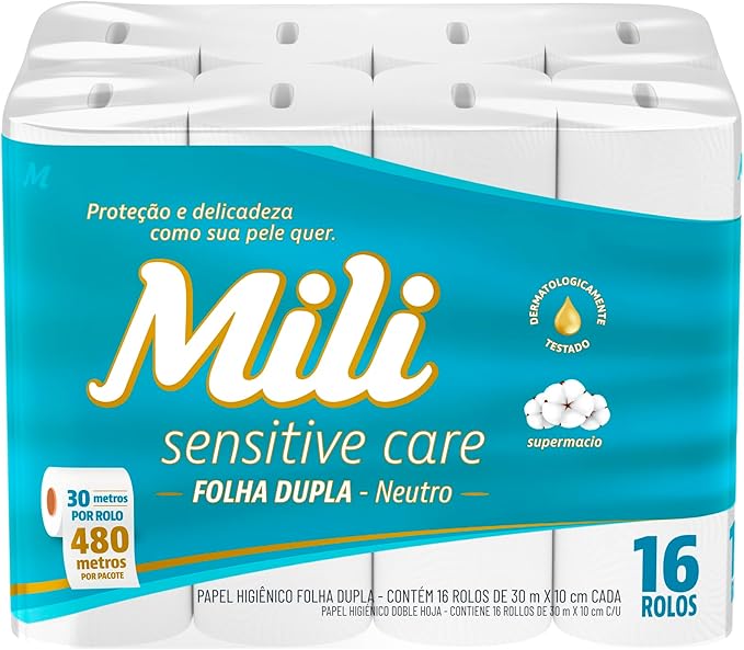 Papel higiênico compacto com embalagem neutra