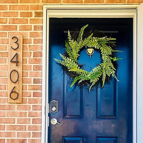 Miniatura 6 de Número flotante de 5pulgadas para casa, acero inoxidable con revestimiento negro, diseño moderno de metal, para decorar buzón, puerta, jardín, con