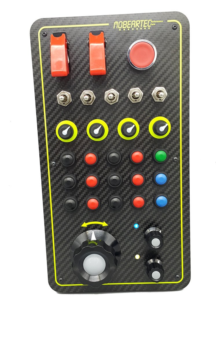 Racecontrol Pro - USB Simracing Button Box for iRacing, Assetto Corsa, Raceroom Racing Experience, Project Cars 2, Rfactor 2, Dirt Rally, Truck Simulator UVA. Includes Labelling Sheet