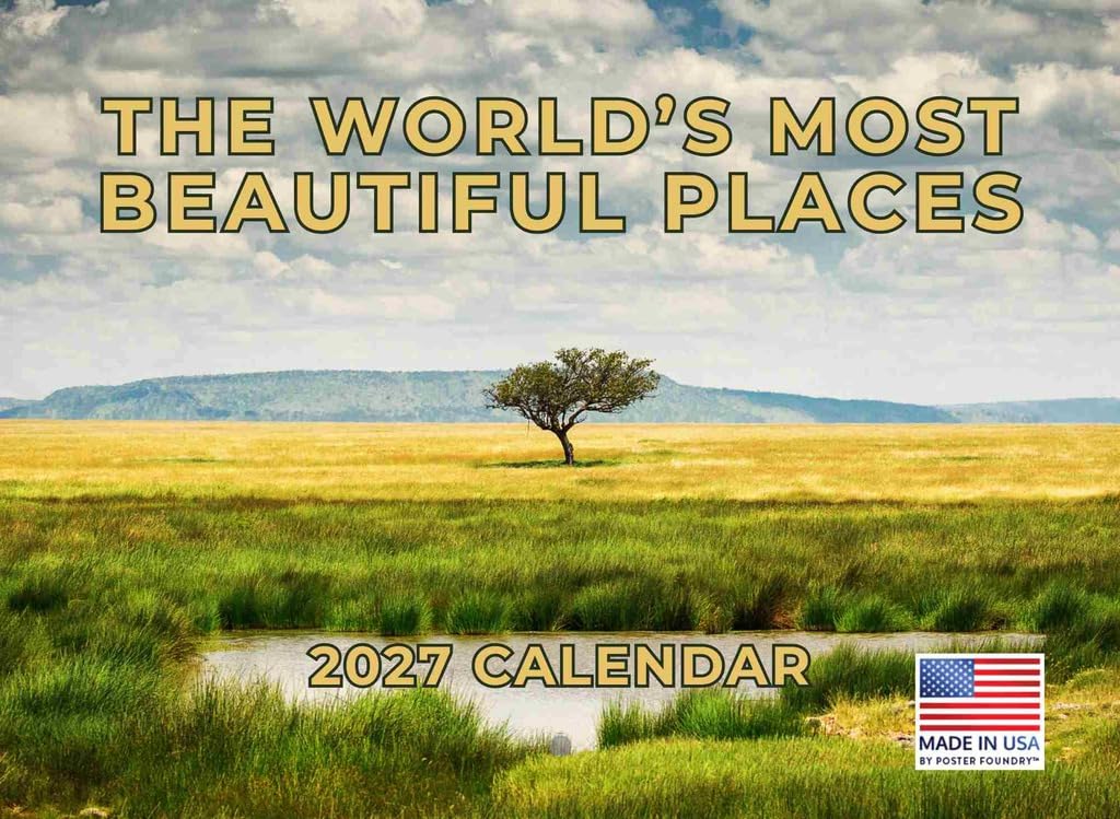 World Most Beautiful Places Calendar 2027 Monthly Wall Calender 12 Month — image 1