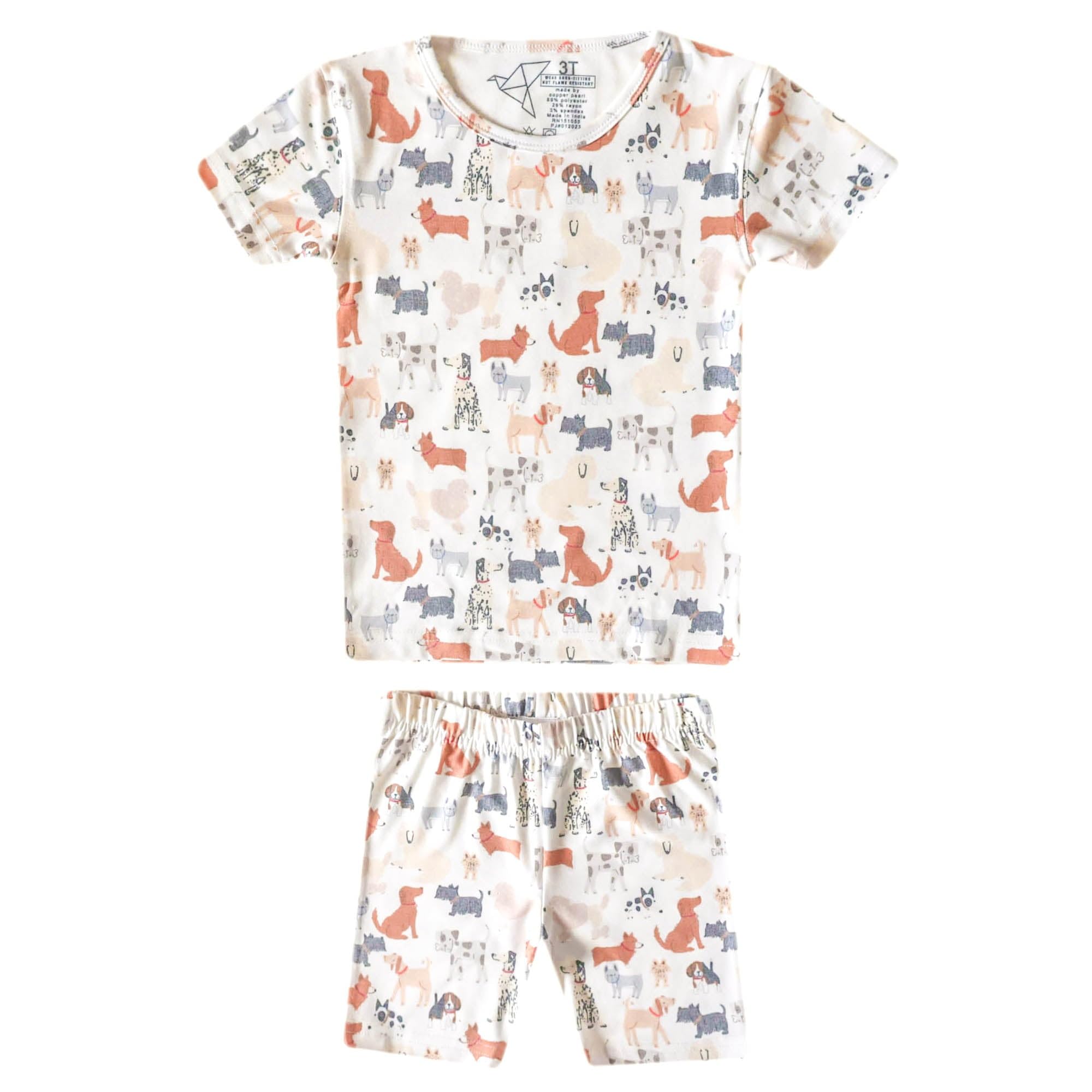 Copper Pearl Two Piece Short Sleeve Toddler Pajamas PJ Sets for Boys and Girls - Adorable Pattern Summer Pajamas Shorts to Keep Cool While Sleeping,