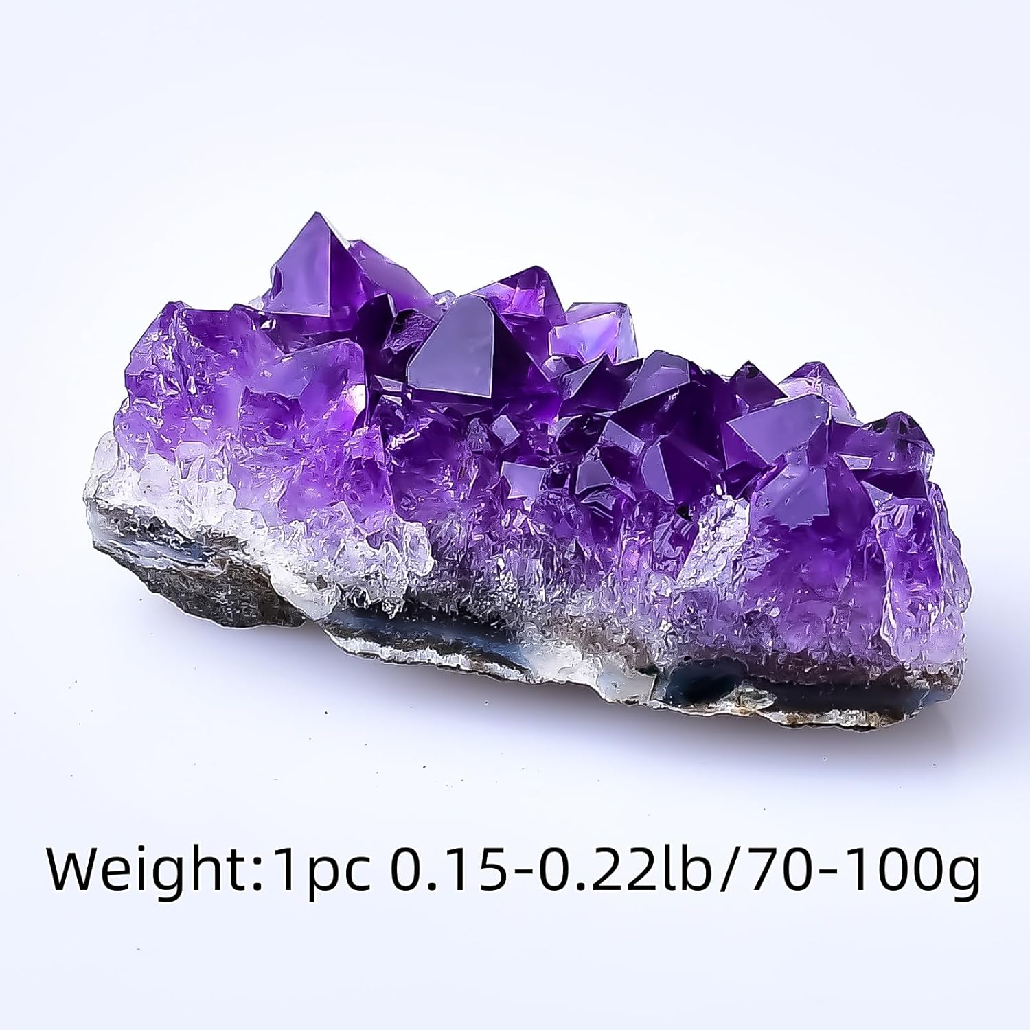 Natural Amethyst Crystal Cluster Healing Stones Raw Amethyst Rock Healing Crystals Energy Balance Reiki Meditation and Spiritual Growth (1Pc 0.16-0.22 LB) - Image 2