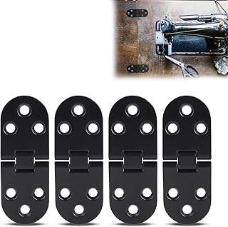 Door Hinges Matte Black, 3" x 1.2" Interior Door Hinges Black Gate Hinges Barn Door Hinges Heavy Duty Small Door Hinge Matte Self Closing Hinges for Doors Cupboard Hinges 4 Pack