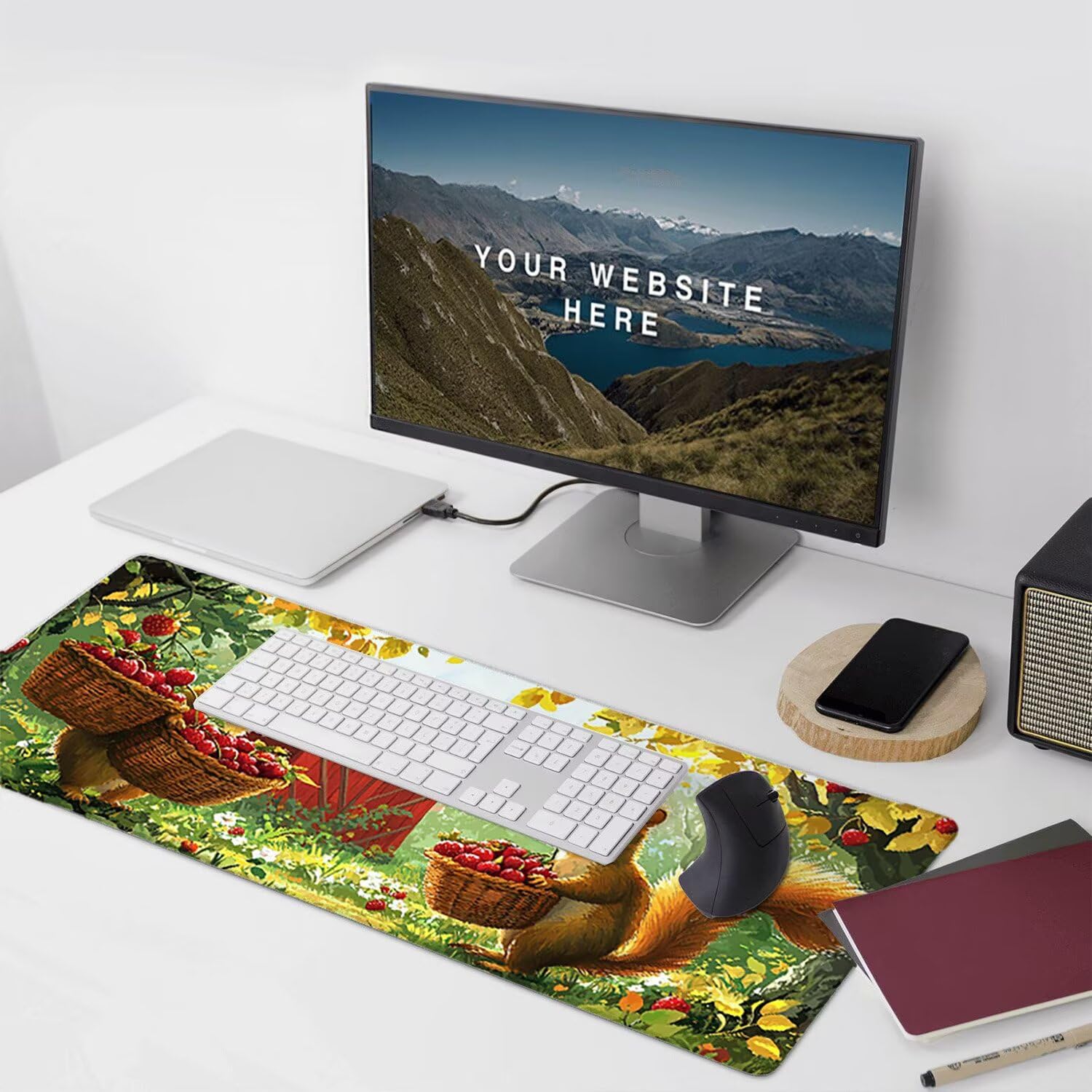 Podkładka pod mysz do gier, 1200 x 600 mm, XXL, duża podkładka pod mysz do gier, antypoślizgowa, wodoodporna, rozszerzona XXL długa klawiatura, akcesoria biurowe, do gier, komputera, komputera