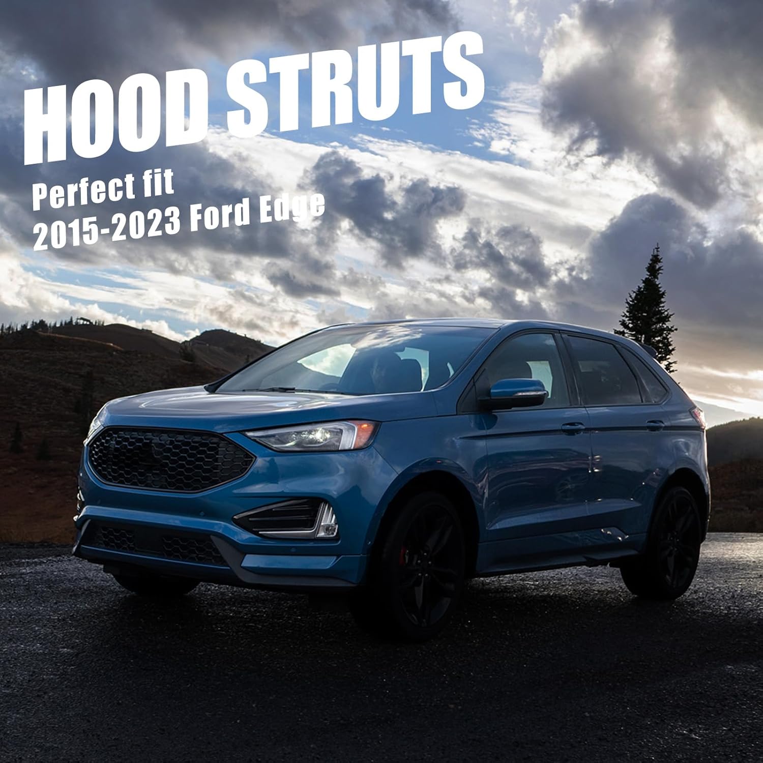 Vepagoo PM4041 Front Hood Struts Shock Compatible with 2015-2023 Ford Edge SE/SEL Plus/ST/ST-Line/Titanium Sport Utility 4-Door Hood, Bonnet Lift Support Replacement FT4BR16C826AC, FT4Z16C826A