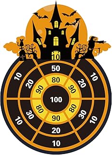 Halloween Dart Board Game 26" with 12 Sticky Balls – Felt Halloween Toys for Kids & Family, Indoor Outdoor Halloween Party...