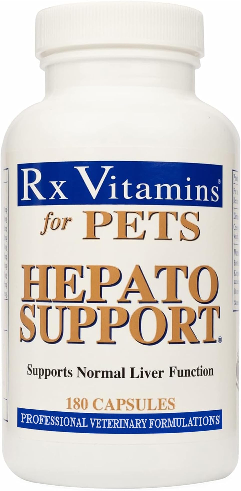 Rx Vitamins Hepato Support for Dogs & Cats - Milk Thistle Supplement for Pets - 100mg Milk Thistle for Healthy Liver Function - Silymarin Capsules for Pets - 180 ct.