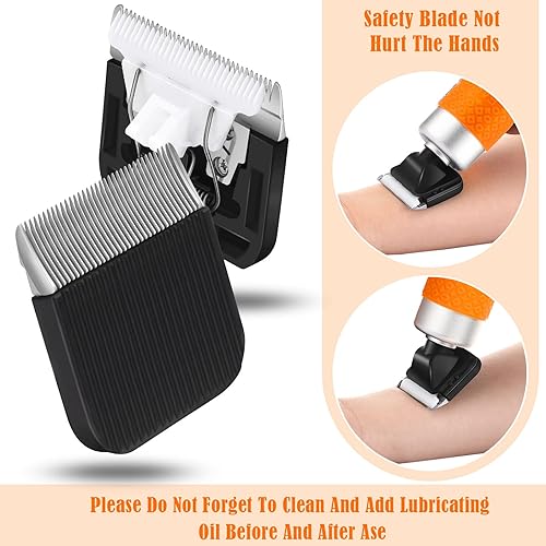 Miniatura 10 de Landhoow Recortadora de alfombras con guía de corte, velocidad eléctrica de 200 W, recortadora de alfombra ajustable para limpieza de alfombras