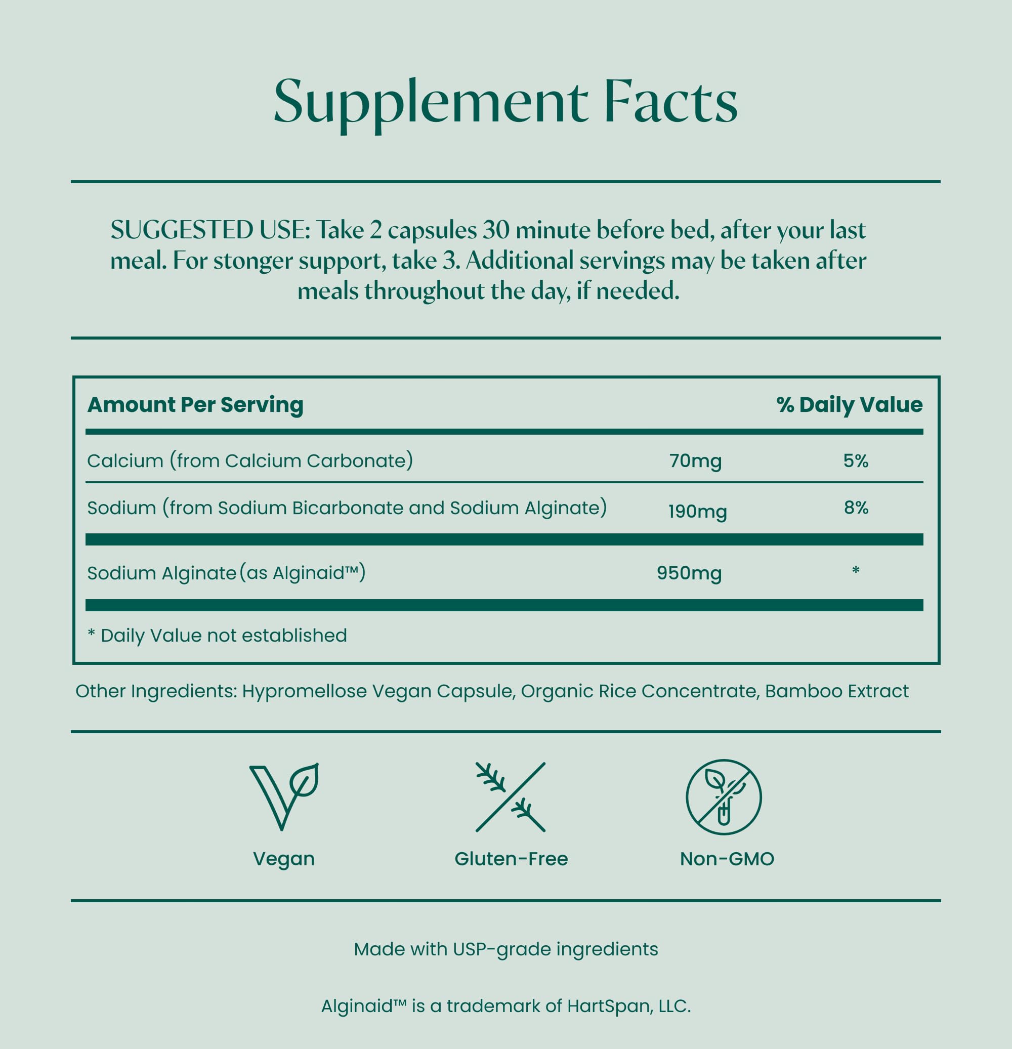 Khelp All-Natural Reflux Support – Premium Alginate Supplement | GERD, Heartburn, LPR & Acid Reflux | Drug-Free, Designed for Daily Use | No Dyes or Flavors | 60 Vegan Capsules — Amazon image 5