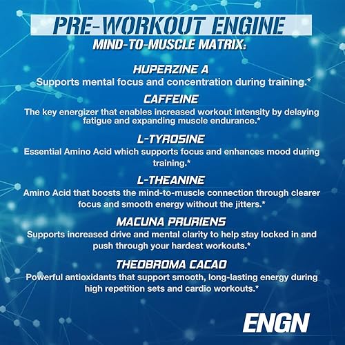 Miniatura 3 de Evlution Nutrition ENGN Polvo preentrenamiento intenso, sin pikatropina, 30 porciones, para aumentar la energía, potencia y enfoque, 4332492029,