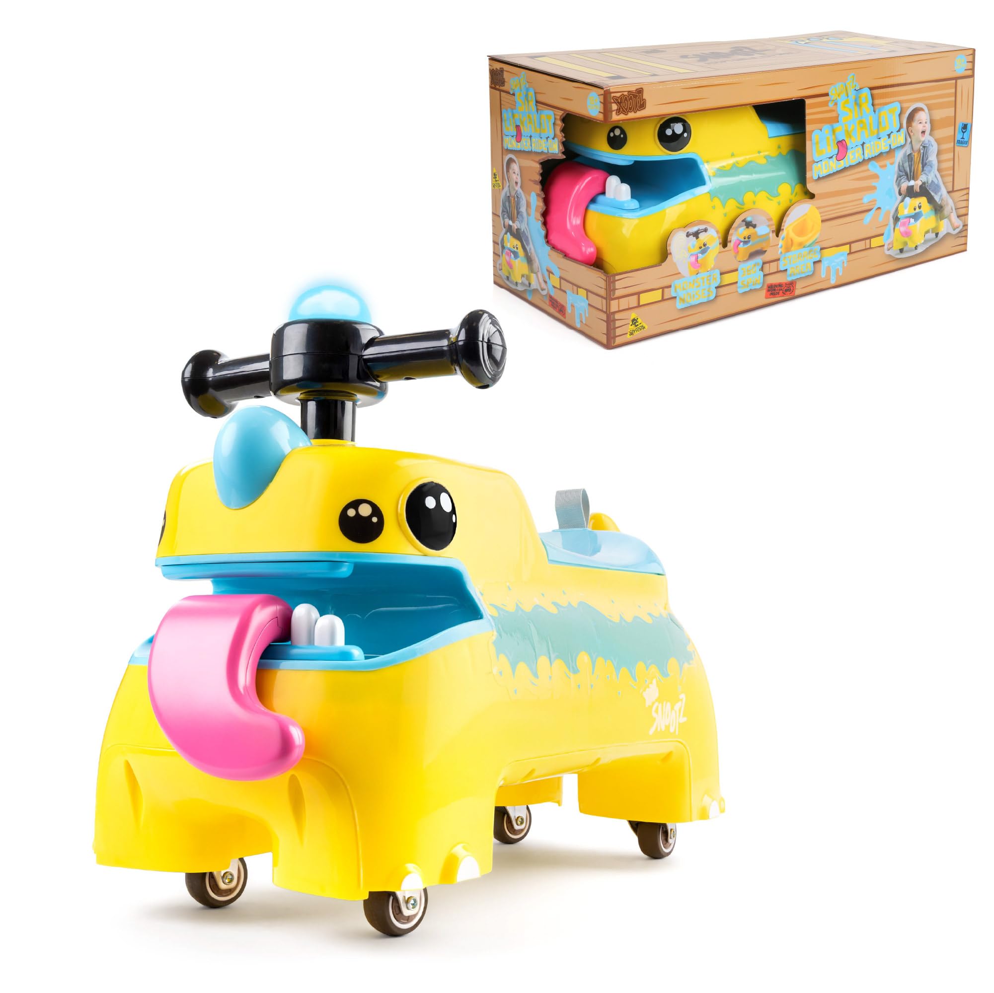 Xootz Snootz Sir Lickalot Foot-To-Floor Toddler Ride-On Toy