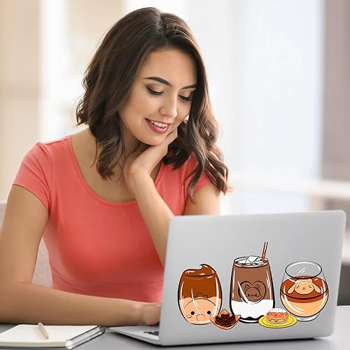 Miniatura 6 de KJMYYXGS UV DTF - Adhesivo de transferencia de copa de Navidad, 5 hojas de gnomo frotado en transferencias UV DTF para vasos de vidrio de 16 onzas,