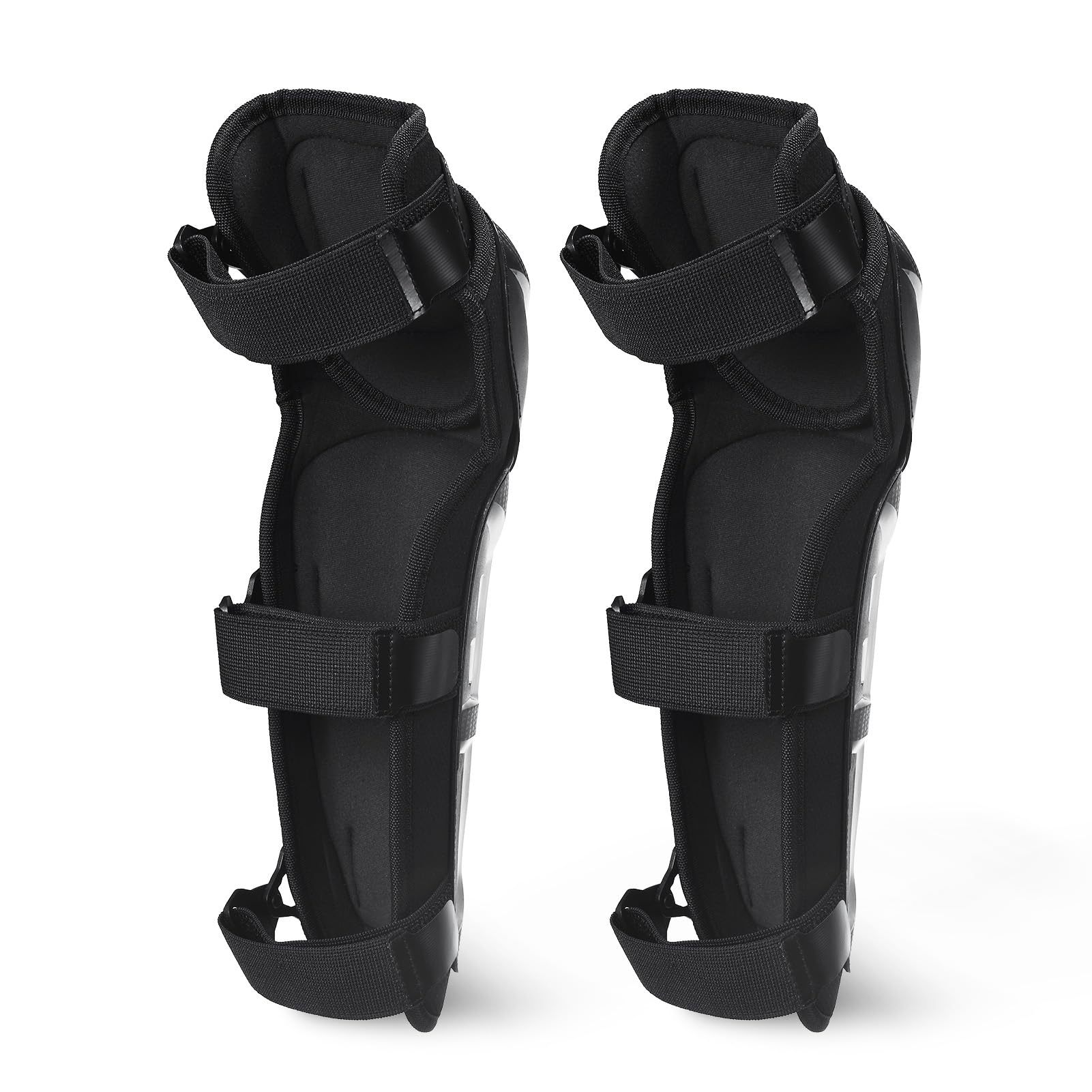 GES Verbeterde kniebeschermers voor motorfiets, knie, kniebescherming, scheenbescherming, motorcross-raceset (zwart rood