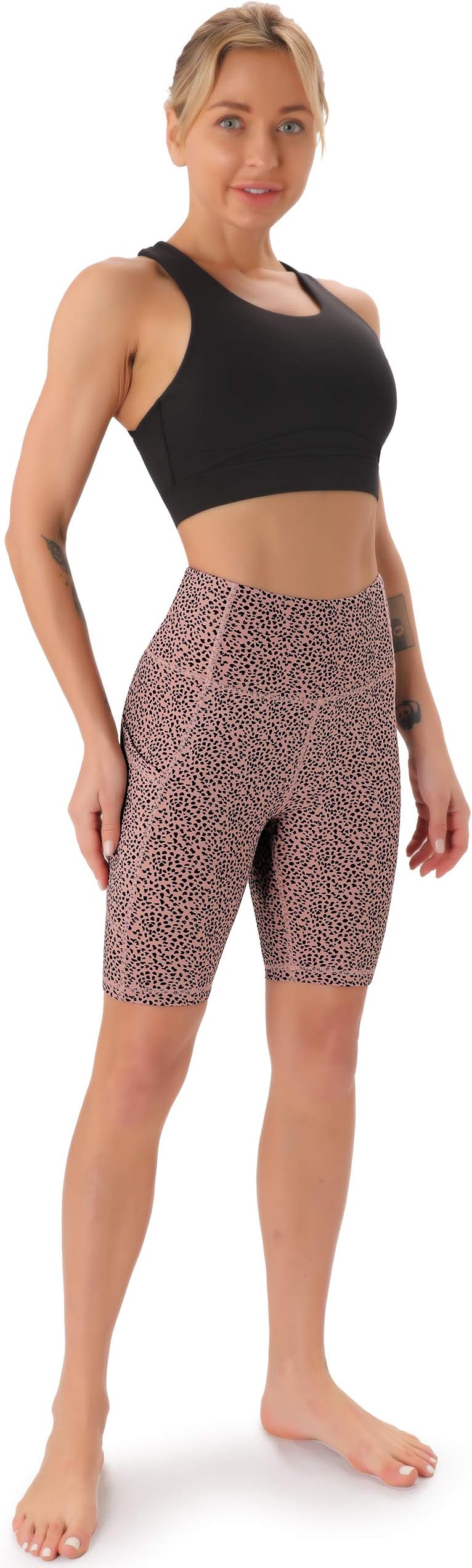 AFITNE Yoga Pants for Women High Waist Tummy Control Athletic Workout Leggings with Pockets Gym Black - XS