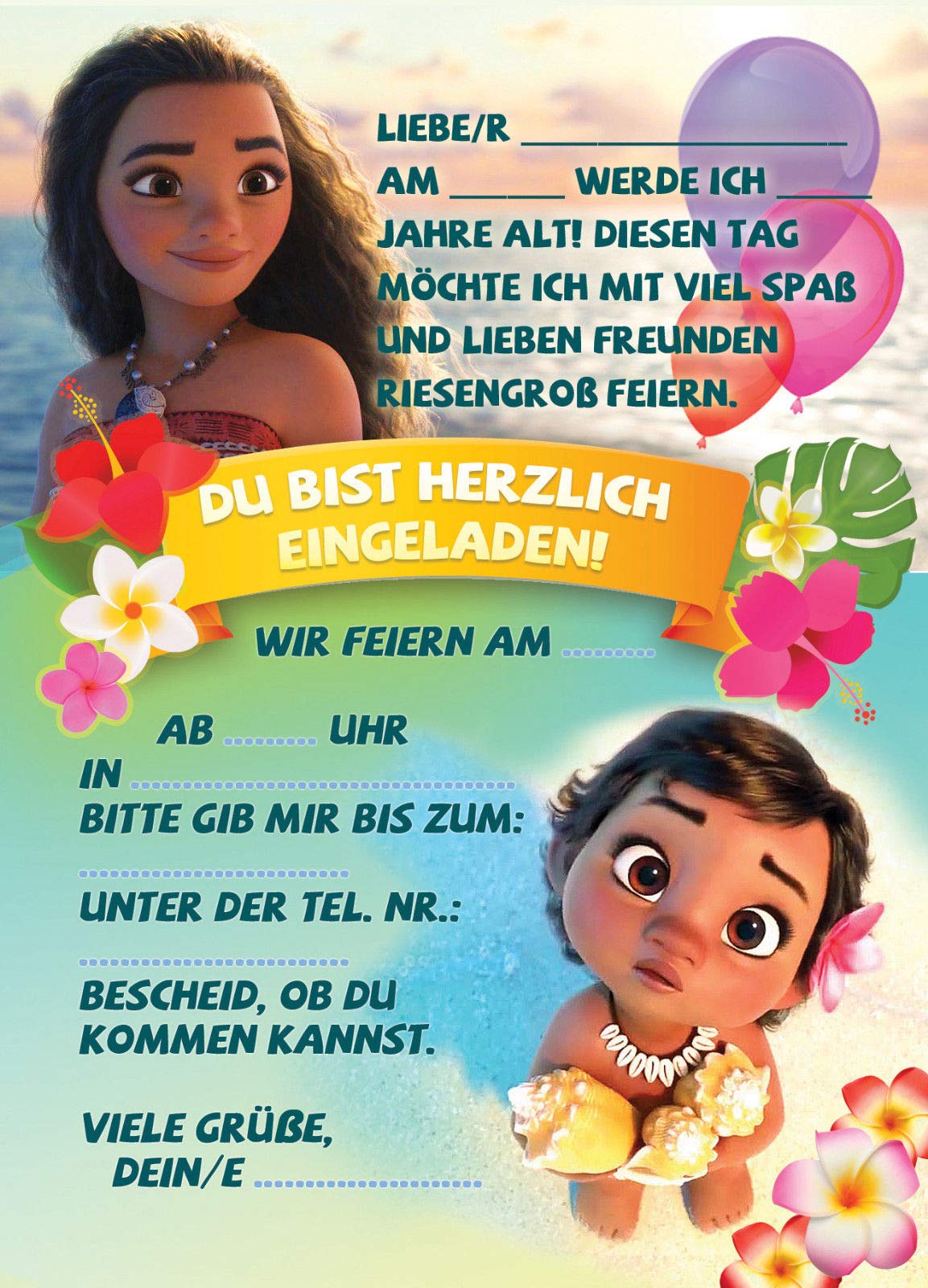 YCWSSB Einladungskarten Zum Geburtstag – Französisch Design | 12 Karten + Umschläge + Aufkleber | Für Kindergeburtstage & Partys