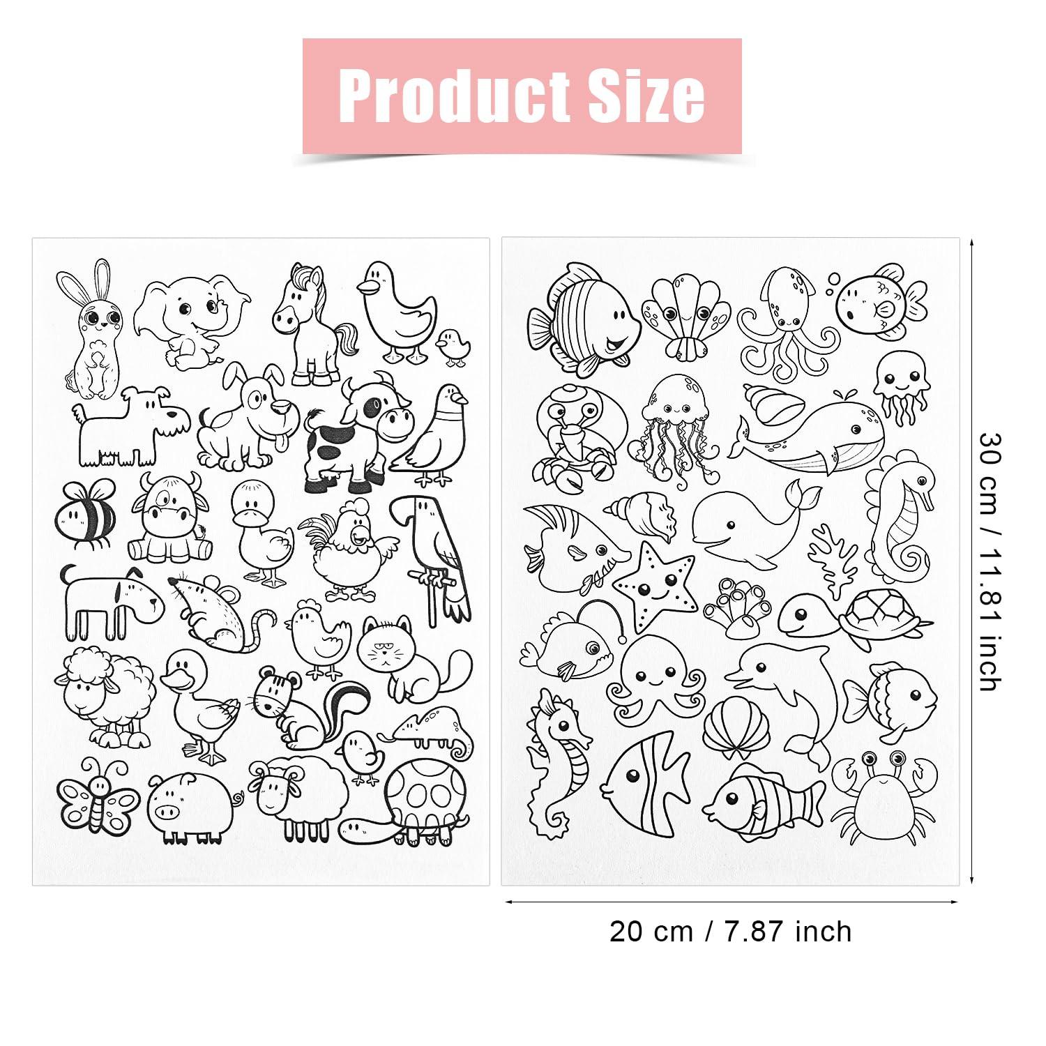 4 Sheet Embroidery Patterns, Water Soluble Hand Sewing Stabilizers Stick and Stitch Embroidery Stabilizers with Animal Patterns for Hand Sewing Beginners