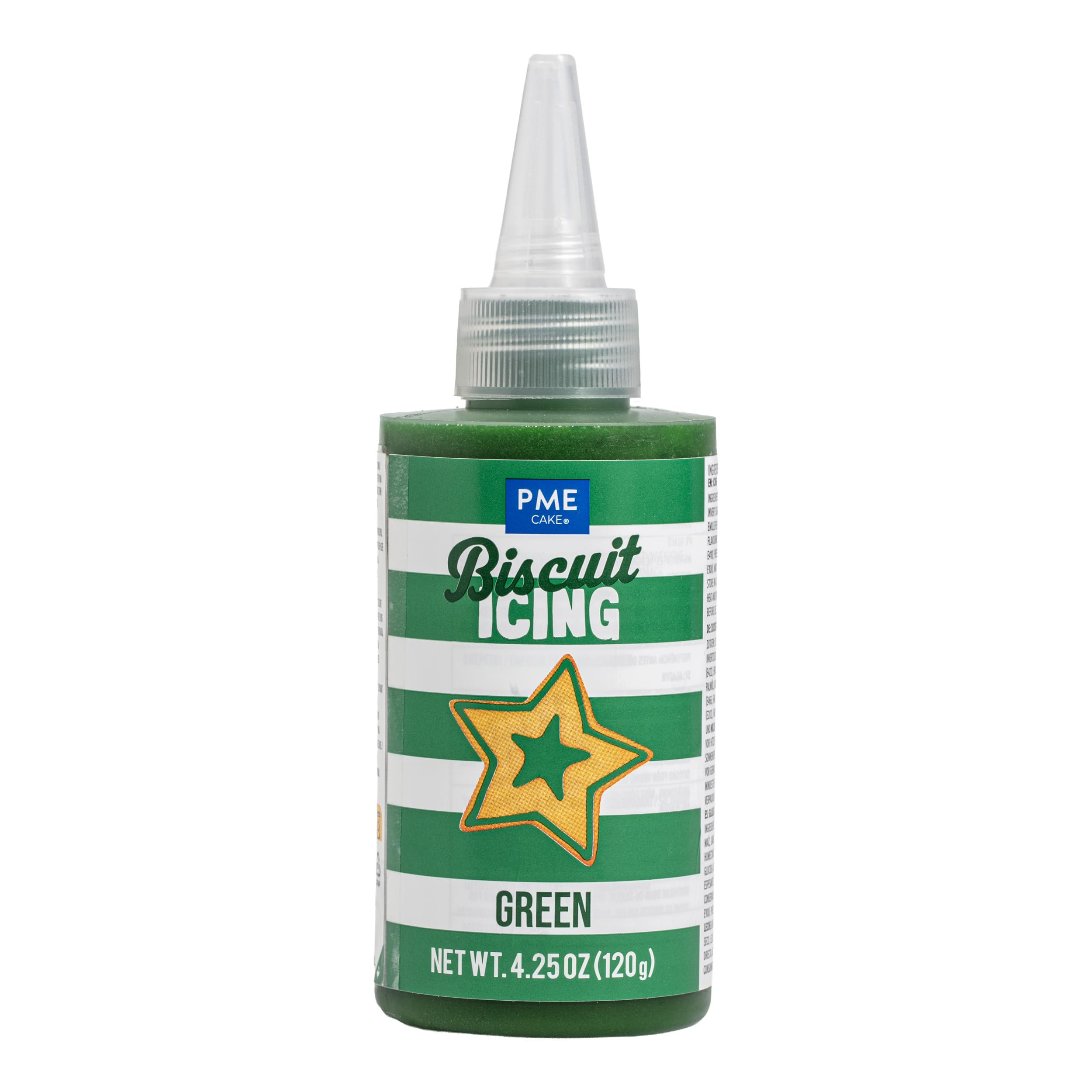 PME Cake Biscuit Icing- Green (120g / 4.25oz) | Ready-to-Use Green Cookie & Biscuit Icing for Decorating Cookies, Gingerbread & Sweet Treats