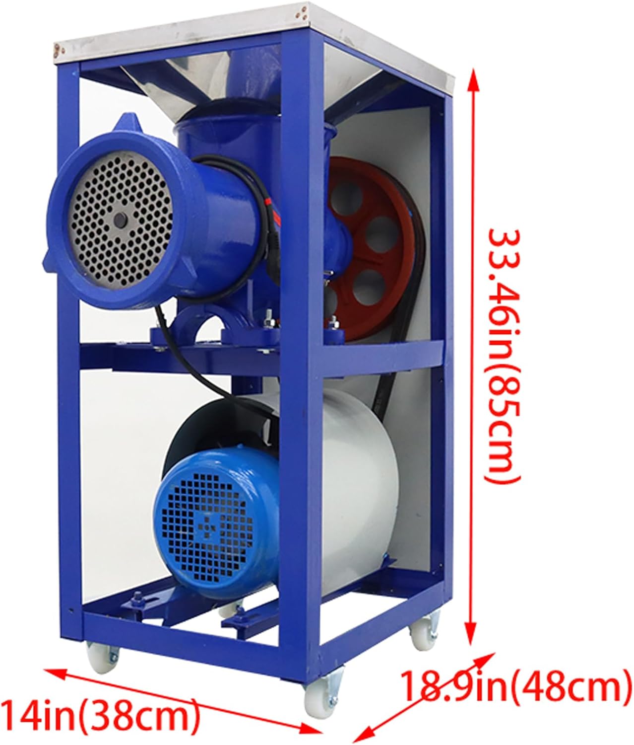 Electric Meat Grinder Bone Crusher Machine Mincer Fish Chicken Vegetable for Making Animal Feed Processer with extra Cutter 220V 4KW 1100-1320 LB/H