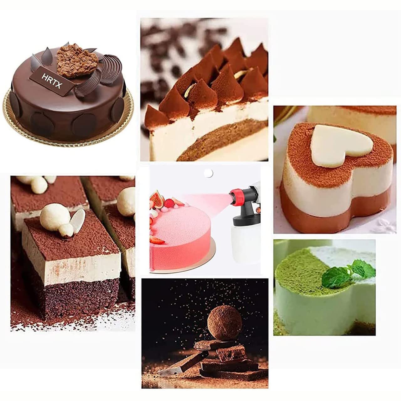 500W Pistola Rociadora de Chocolate para Postre, Pistola de Pulverizador de Pintura Eléctrico Extraíble de Gran Capacidad, Para Decoración de Pasteles, Chocolate o Muebles (800ml)