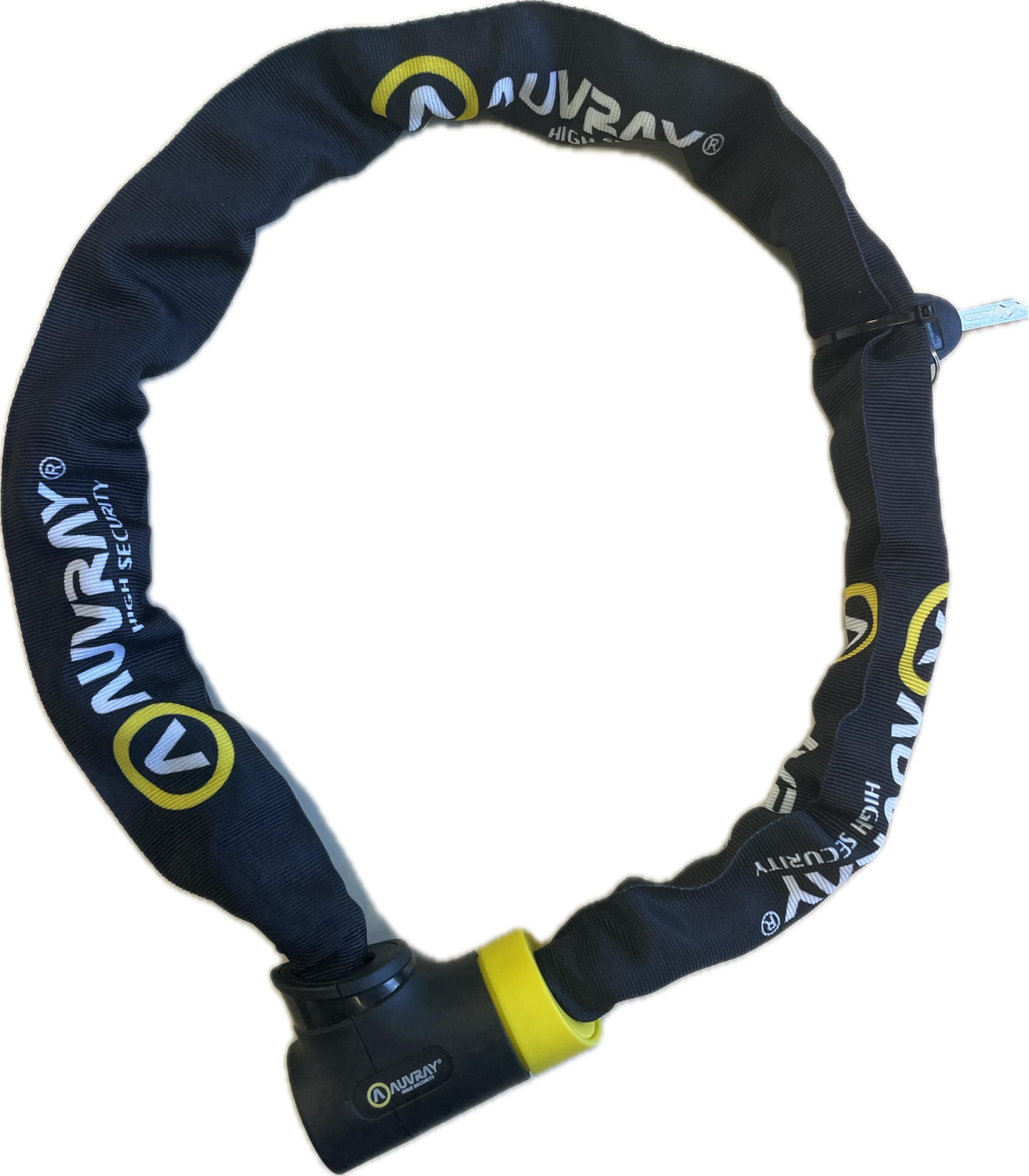 AUVRAY - Antivol vélo chaîne C·BLOC 90 PRO - Certifié ART 4234 - Niveau de sécurité 7/10 - Recommandé par les Assureurs - Chaîne acier cémenté Ø8,5mm - Longueur 90cm - Cadenas intégré haute sécurité
