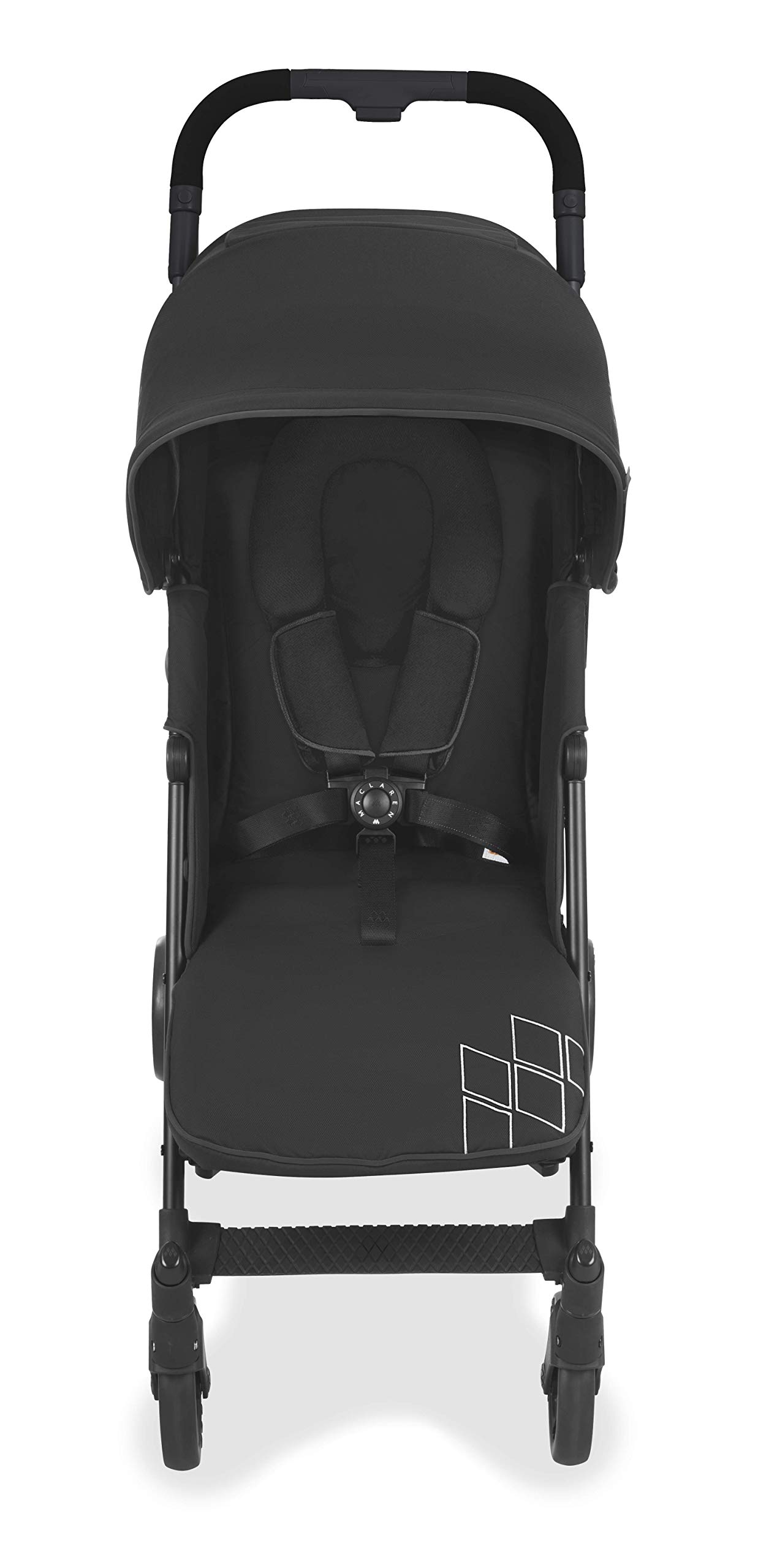 Maclaren Techno Arc silla de paseo tipo paraguas ligero, Para niños de recién nacidos hasta 25 kg, capota extensible con factor UPF 50+ y asiento reclinable, Accesorios incluidos, Negro