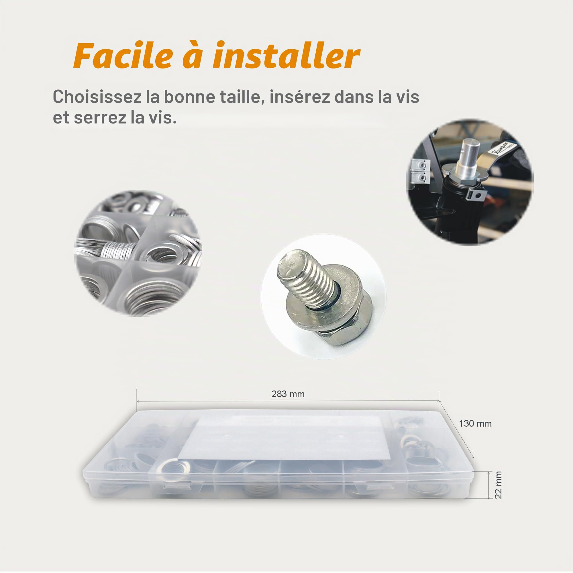 DIYoung Assortiment de 540 Bagues D'étanchéité en Aluminium, Joints Métriques, Joints de Vidange D'huile, 18 Tailles pour Réparation Hydraulique de Voitures, Atelier de Plomberie (M6 - M24)
