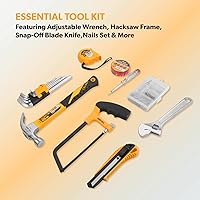 Vista 6 de TOLSEN Tool Set for Home Maintenance and Daily Use, General Household Hand Tool kit with Plastic Storage Toolbox, 119 Pieces Home Tool Kits for All