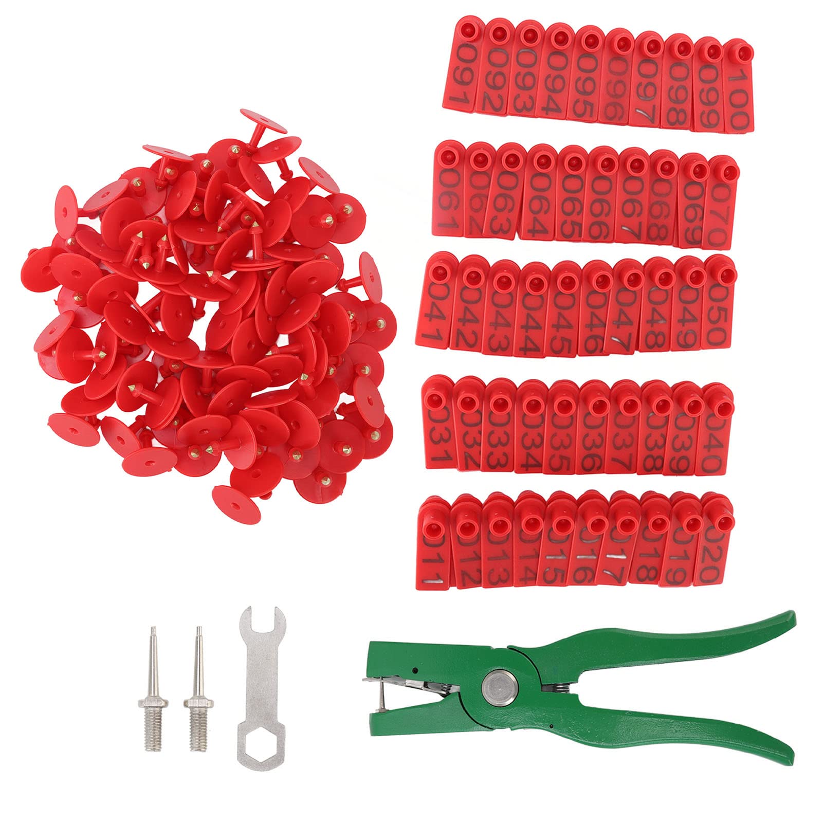 Kit De Pinces Pour étiquettes D'oreille, 100 Pièces Avec Numéro, Fabricant D'oreilles De Bétail, étiquette D'identification des Animaux, Pour Bovins, Vaches, Chevaux, Cochons, Moutons, Chèvres