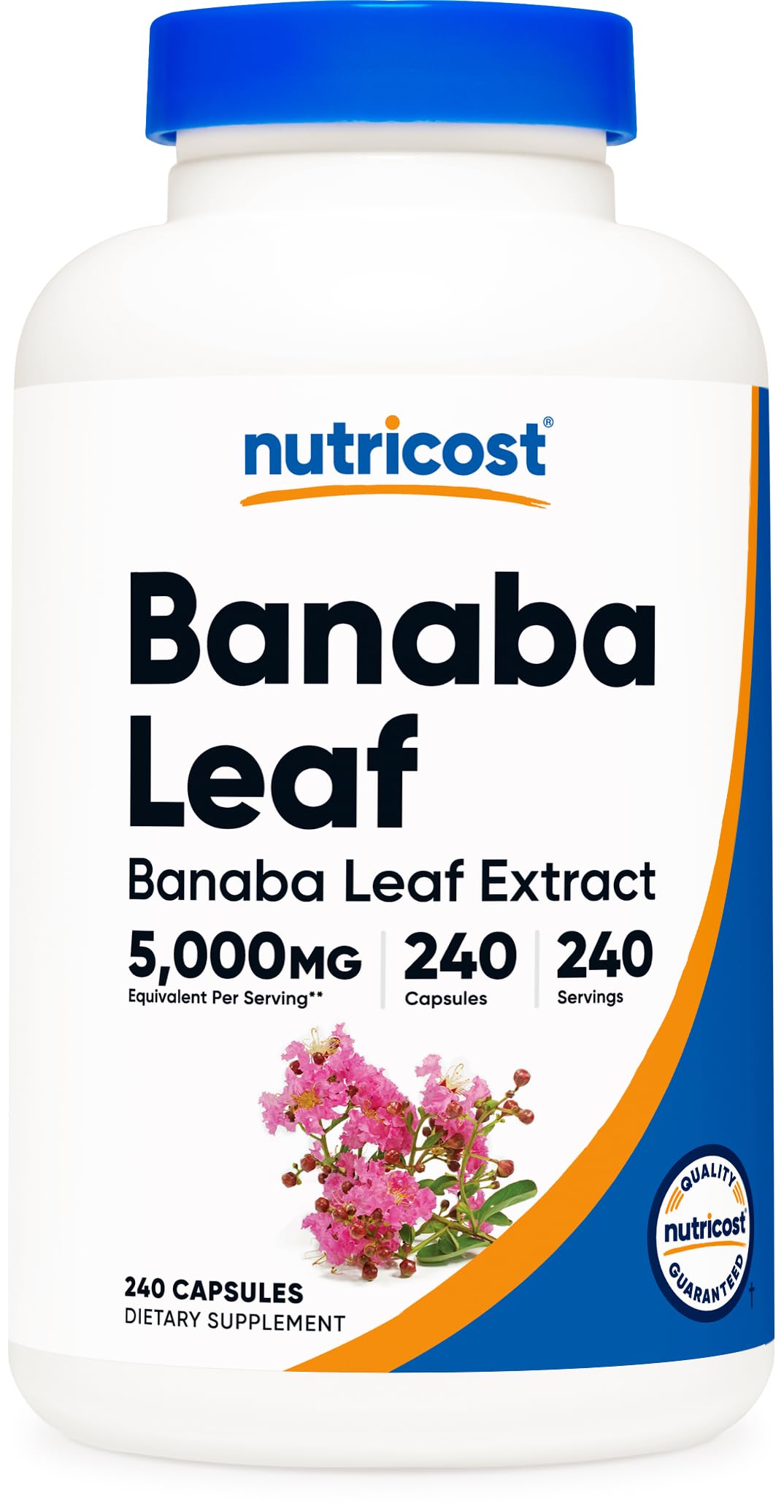 Nutricost Banaba Leaf Extract 240 Capsules for 240 Servings Per Bottle - Vegan, GMO-Free, Gluten-Free