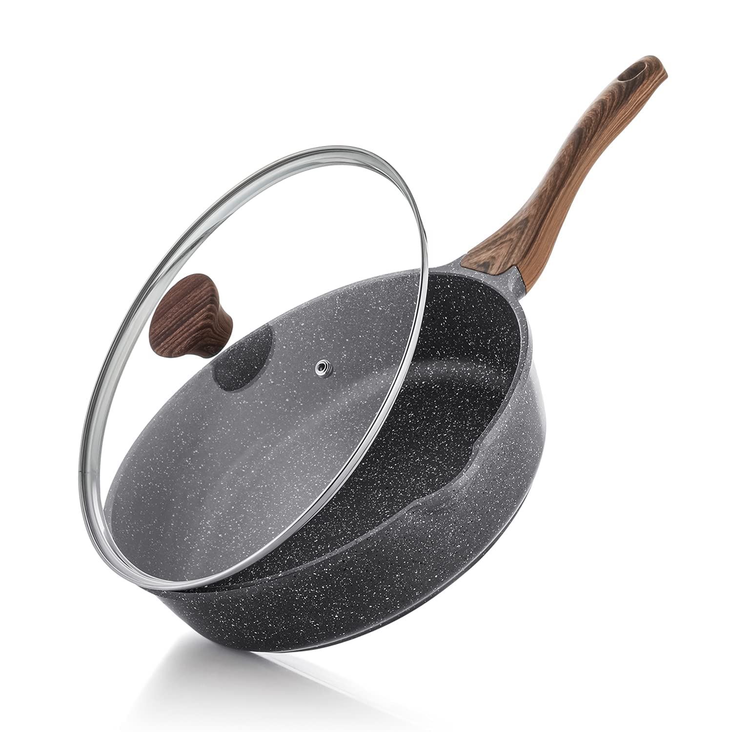 SENSARTE Padella Antiaderente Compatibile con Induzione, 26 cm Grigio