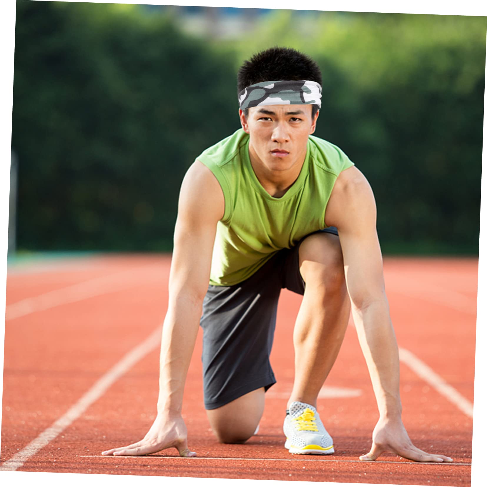 TOYANDONA Fasce Elastiche Assorbenti Per Sport E Fitness E Traspiranti Adatte Per Corsa Yoga E Allenamento Materiale Alta Design Per Circonferenza Della Camo