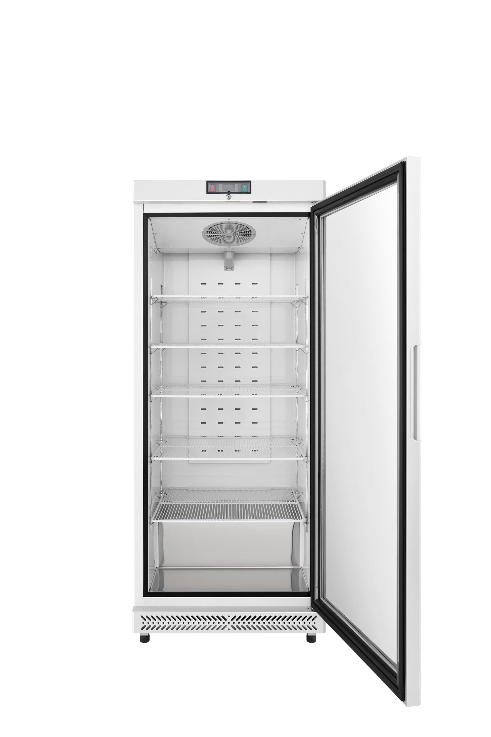 METRO Professional Réfrigérateur à Porte Vitrée GRE6600G, Verre/Aluminium, 77.5 x 72 x 188.5 cm, 380 L, Blanc