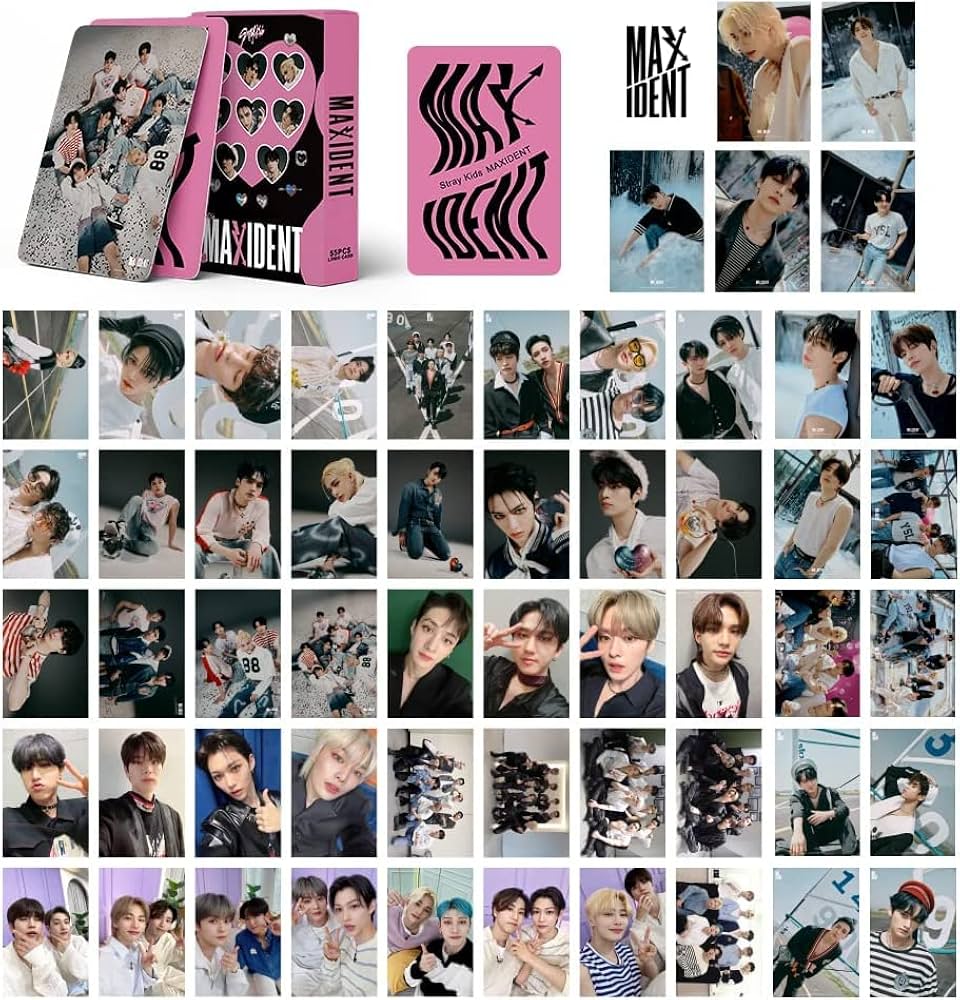 Kpop Stray Kids MAXIDENT fotokarty 55 szt. Stray Kids Merch Lomo