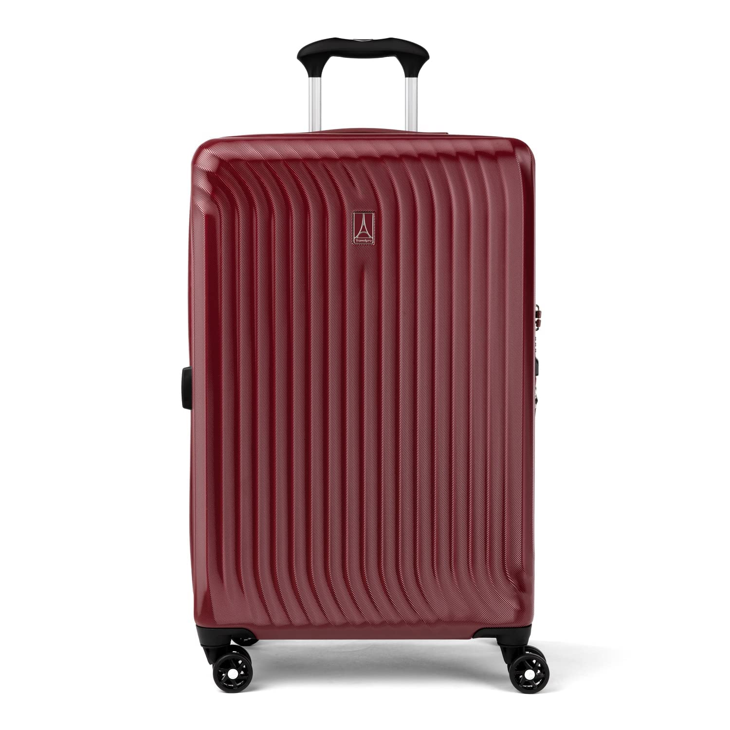 Travelpro Maxlite Air Hardside Expandable Carry on Luggage, Cabernet, Checked Medium 25-Inch, Maxlite Air Hardside Expandable Luggage, 8 Spinner Wheels, Lightweight Hard Shell Polycarbonate