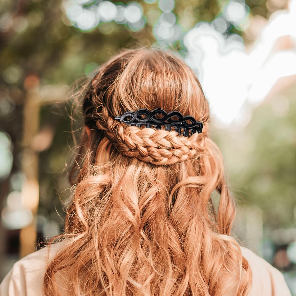 yueXinCh 8 Pcs Decorative Hair Accessories for Women Girls - Tortoise & French Comb with 11 Teeth for Ladies - Image 2