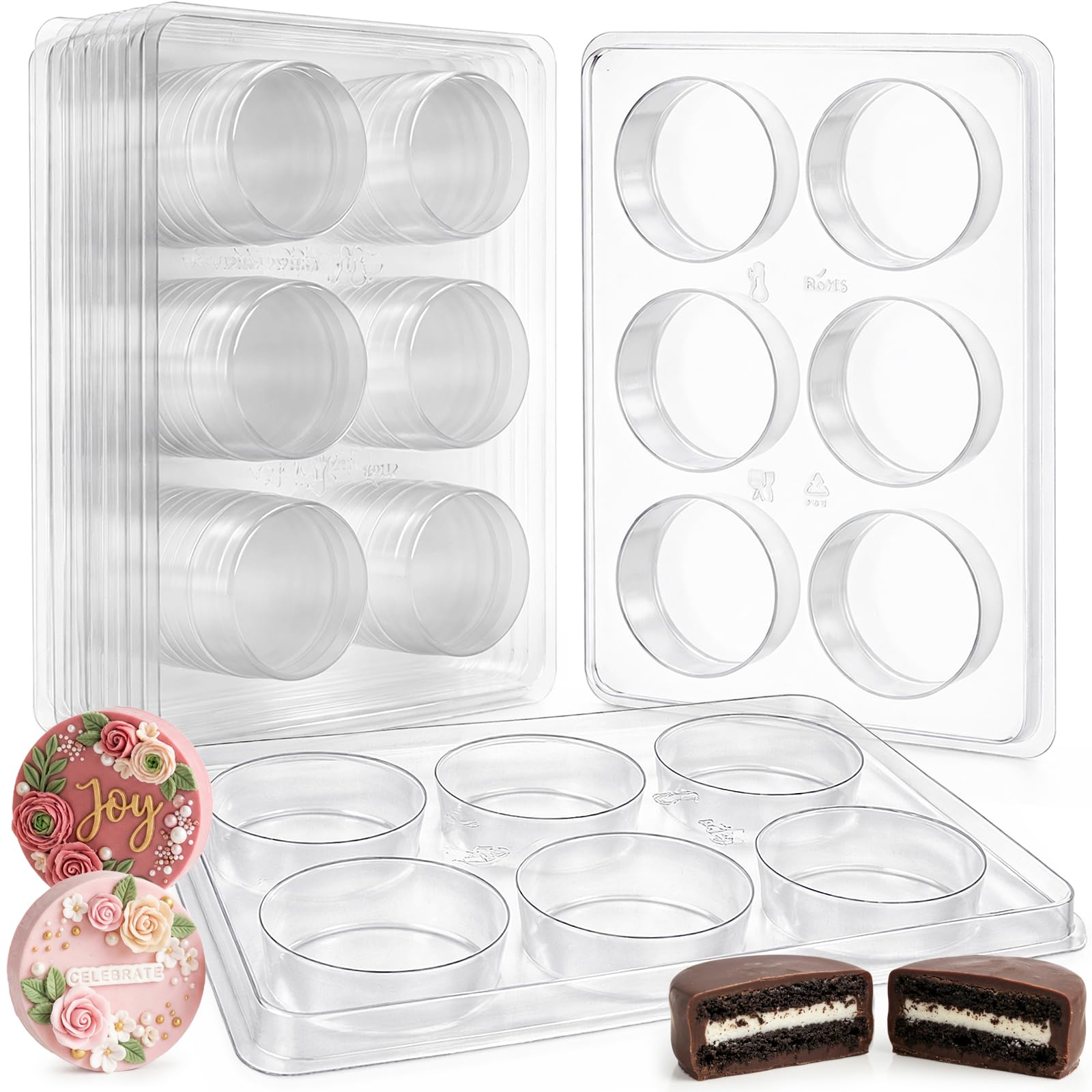 Moule chocolat et moule savon DEAYOU en plastique transparent pour biscuits ronds