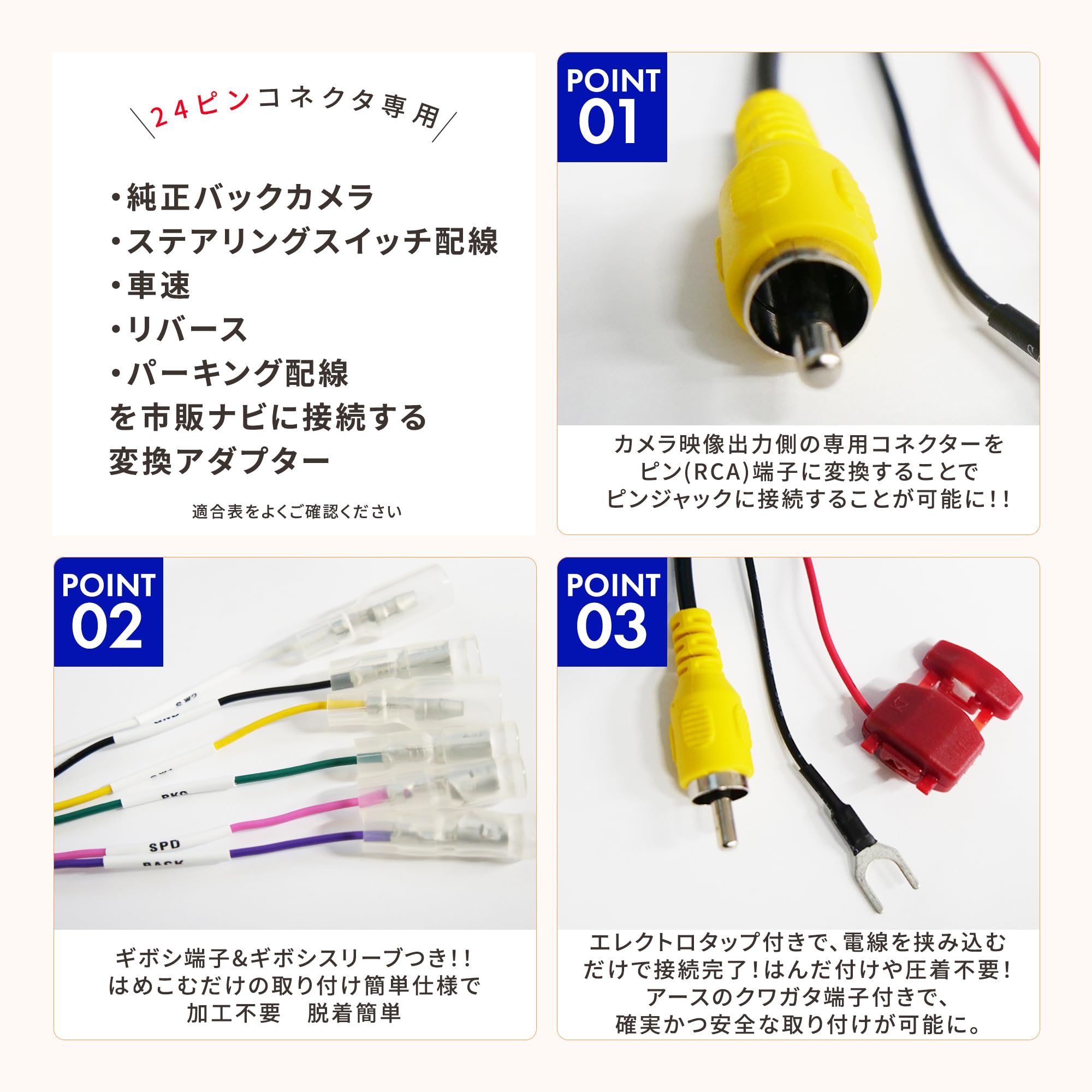Amazon.co.jp: ルーミー 純正バックカメラ用 変換 キット トヨタ用