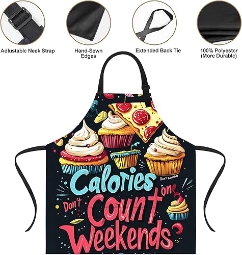 Miniatura 3 de Delantal divertido con 2 bolsillos para hombres y mujeres, barbacoa, parrilla, delantales con babero ajustable, regalos, cocina, cocina de la cocina