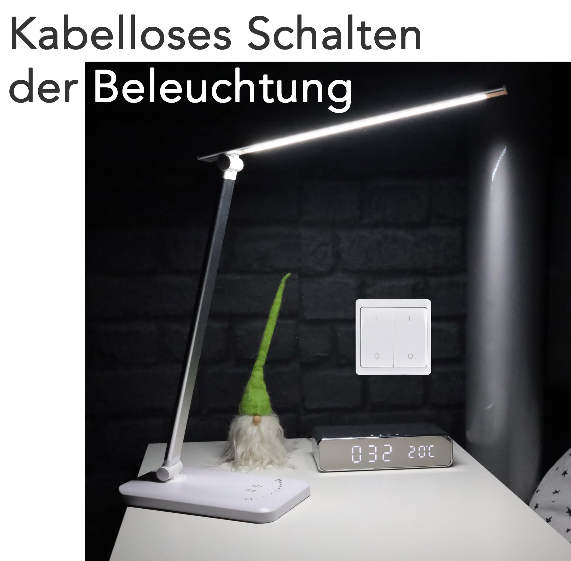 Stel de draadloze schakelaar Pilota Casa in, 1x schakelaar/1x ontvanger