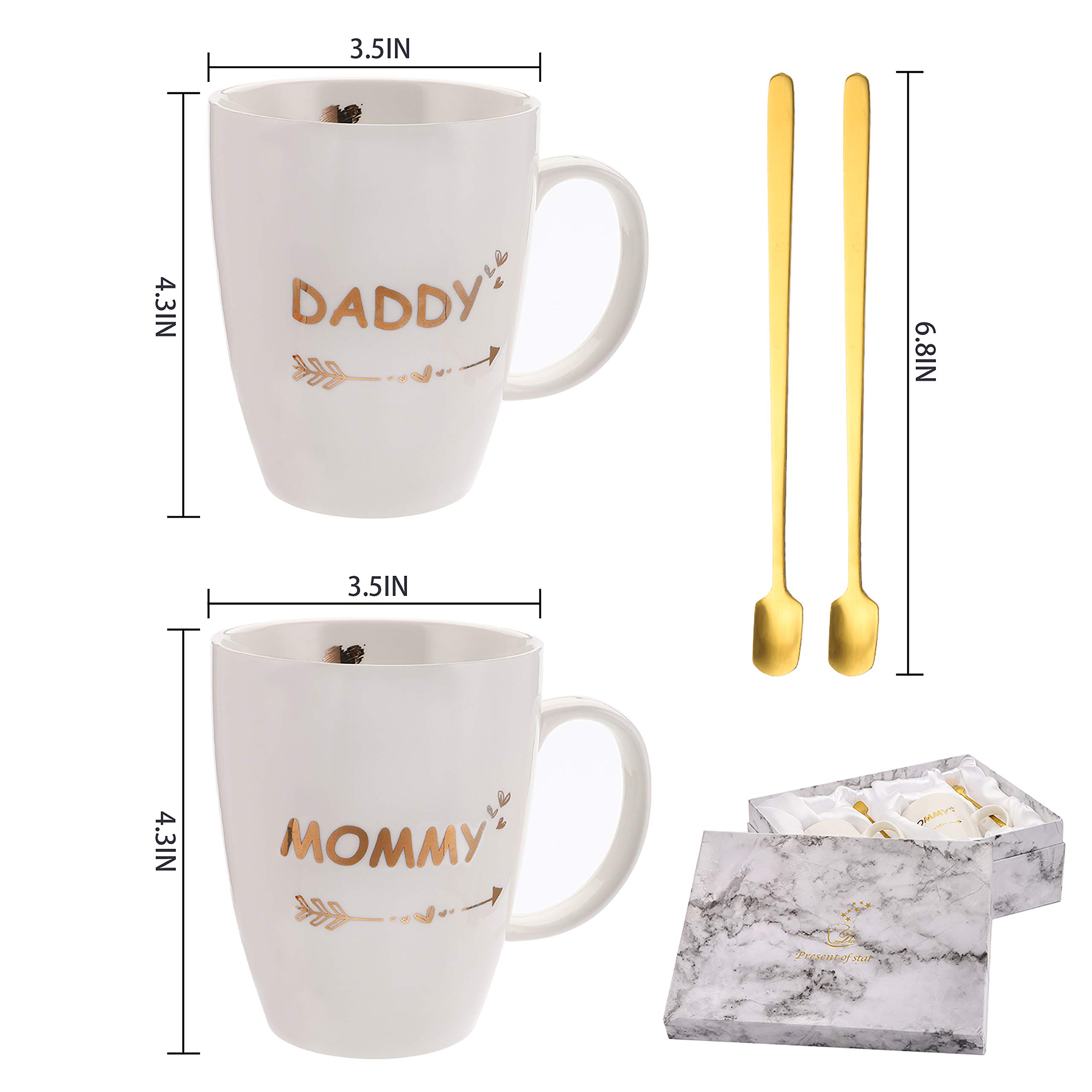 Lot De 2 Tasses Pour Les Nouveaux Parents, Cadeaux Pour Maman Et Papa