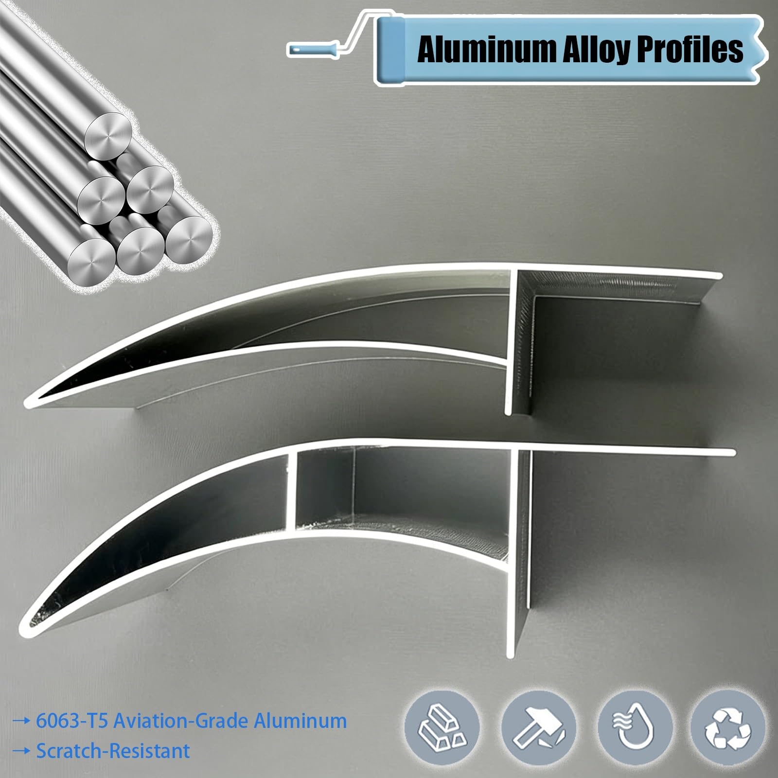 LXLZYXSF Perfil De Aluminio De 11 Cm De Ancho Extra Remate Vierteaguas para Tejados Desviador De Lluvia Recortable Perfil para Alféizar De Ventana para Balcones(Brown,L 195cm/6.4ft)