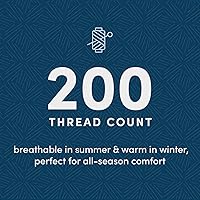 Vista 4 de Yaxa Aware Funda de edredón de mezcla de poliéster reciclado y algodón, estándar, marfil, 26 x 20 pulgadas